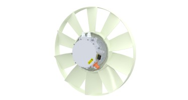 High-voltage fan for fuel cell and battery electric commercial vehicles